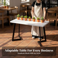 Square Table with 4 Chairs Complete Set Commercial Furniture sturdy Construction Dining Group for Cafe Proprietors, Homeowners, Milk Tea Shops, Cafes