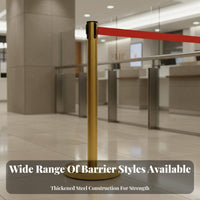 Heavy-Duty Base Retractable Belt Stanchion Anti Stainless Steel Queue Post Wear-Resistant Queue Management Pole Long-Lasting Construction for Event Organizers, Venue Managers, Security Personnel, Banks, Underground Stations, Hotels