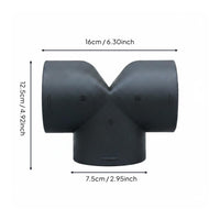 90mm T Connector Parking Heater Outlet Easy to Install to Install 3 Way Duct Connector for Vehicle Heating System
