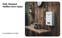 Wall-Mounted Mailbox Lockable Wall Mounted Mailbox Locking Mail Box Includes 2 Locking Mechanisms Locking Letterbox