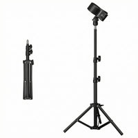 Tripod Hair Dryer Holder Metal Floor-Standing Hair Dryer Holder Clamp-Style