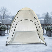 Transparent PVC Tent Windproof Foldable Transparent Canopy Portable Outdoor Shelter for Garden