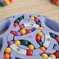 Stress Relief Enchanting Bean Cube Toy Hand-Eye Coordination Rotating Bead Game Improves Concentration Fidget Twirler Game Develops Logical Thinking for Children, Adults