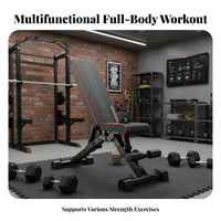 Foldable Workout Bench Multifunctional Foldable Exercise Bench Space-Saving Home Exercise Gear