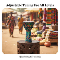 Tunable Rope-Tuned Djembe Lightweight African Drum Easy to Play Percussion Instrument Rich Sound Spectrum for Beginners, Musicians, Music Enthusiasts, Home Practice, Jam Sessions, Live Performance, Outdoor Gatherings