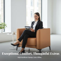 Modern Design Barrel Chair Full rearrest Accent Armchair Sturdy Frame Lounge Seating Ergonomic Shape for Business Owners, Interior Designers, Reception Area, Hotel Lobby, Small Spaces, Living Room