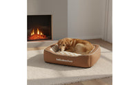 Rectangular Dog Bed Warm Soft Dog Sofa High-Resilience Filling Bolster Pet Bed for Dogs, Cats, Winter