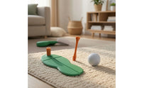 Portable Golf Hitting Mat with Tee Compact Golf Mat with Rubber Tee Foldable Rollable for Beginners, Juniors, Home, Backyard