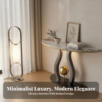 Light Luxury design Arched Base Console Minimalist Design Curved Base Table Slim silhouette Home Furniture Multi-Functional for Interior Designers, Apartment Dwellers, Entryway, Hallway, Living Room, Behind Couch
