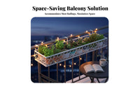 Space-Saving Hanging ing Planter Double hanger Design over-the Plant planter holder long-ultimateing Metal Frame blossom Pot Holder Easy Installation for Apartment Dwellers, Gardeners, Homeowners, Balcony, Patio, Fence