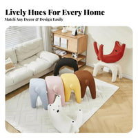 Abstract Puppy Bench Stylish Low Stool Multi-Functional Footrest for Young Adults, Home Dwellers, Entryway, Living Room, Dressing Table