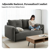 Modern Minimalist Design Straight Two-Seater Sofa Light Luxury aesthetic Living Room Seating Small Space welcoming Loveseat abrasion-resistantResistant for Apartment Dwellers, Young Adults, Studio, Bedroom, Lounge Area, Office