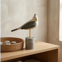 Tabletop Bird Ornament Hand-Painted Carved Wooden Bird Decor Farmhouse House Decoration