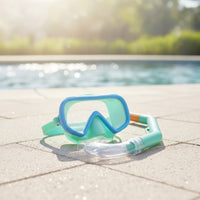 Kids Snorkel Set with Adjustable Strap Clear-Lens Water Sport Equipment for Pool