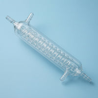 Spiral Condenser Clear Coiled Condenser Cylindrical for Distillation, Scientific Workspace