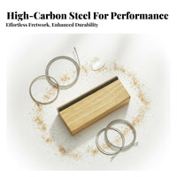 Maple Wood Block 45 and 90 Degree Fret File High Carbon Steel Guitar Fret Beveling File Long-Lasting for Luthiers, Musicians, Workshop
