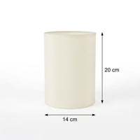 Light Shade with Grid Linen Texture for Table Lamp, E27 Fitting Lampshade for Bedroom PVC Reinforced Textile Construction