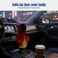 Christmas Gear Shift Cover, Car Gear Knob Hoodie, Festive Print, Polyester, Decorative Sleeve