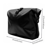 Waterproof Electric Cycle Handlebar Bag Adjustable Straps Front Hanging Storage Pouch Buckle Closure Handlebar Storage Pouch for Delivery Riders