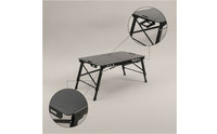 Foldable Folding Table with Hydraulic Support Compact Camping Table Stable Furniture Long-Lasting for Campers