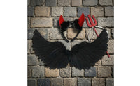 Feathered Wings with Headband and Three-Pronged Spear Layered Three-Pronged Spear Comfortable Costume Set Easy to Wear for Stage Performances