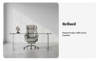 Reclining Function Highspine managerial Chair Padded pad Office Furniture Adjustable Height rotate Seat Ergonomic Design for managerials, Adults, Students, Conference Room, Workstation