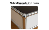 Single-Cubby Side Table Square Shape Household Furniture Modern Design