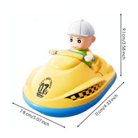 No Batteries Needed Wind-up Jet Ski Toy Child-Sized Design Clockwork Jet Ski Rounded Edges for Toddlers, Babies, Bathtub, Bathroom, Pool