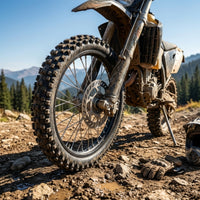Knobby off-Terrain Motorcycle Front Wheel Spoked Front Wheel Assembly Pre-Mounted Complete for Motorcyclists