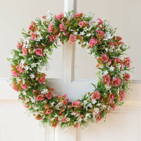 Cherry Blossom Wreath Long-Lasting Artificial Flower Wreath Great Gift