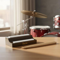 Solid Wood Wooden Guitar Pick Box Engraved Logo Guitar Pick Organizer Double-Row Slots Music Accessory Hand Polished for Professionals, Teaching, Studio