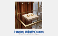 Wabi-Sabi Style Natural Sand Travertine Display Tray, Jewelry Stand, Photo Prop