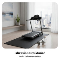 Anti-Slip Foldable Treadmill Mat Shock-Absorbing Treadmill Mat Noise-Reducing PVC Floor Protector Waterproof