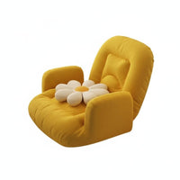 Multi-Position Adjustable Backrest Lounger Space-Saving Lazy Sofa Foldable Floor Chair Thickly Padded for Students, Teenagers, Bay alcove, Bedroom, Dorm Room, Home out ofice