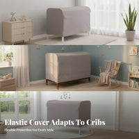 Nursery Accessory Gray Thickened Crib Dust Cover