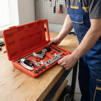 Imperial Markings Copper Tubing Swaging Tool Kit Molded Carrying Case Copper Pipe Flaring Tool Kit Hole Adapters