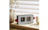Compact Automatic Flip Clock ABS Plastic Retro Flip Desk Flip Clock Rounded Corners Desktop Decor Decorative