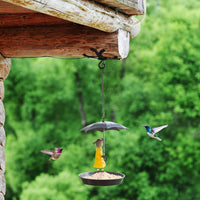 Decorative Girl with Umbrella Bird Feeder Art Craft Umbrella Girl Bird Feeder Lightweight Outdoor Decor for Patio