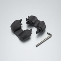 2 Pieces Matched Pair Bike Rack End Plug ABS Plastic Roof Rack End Plug Black Curved Cap Piece Molded