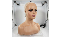 Mannequin Head Realistic Face Shape Hairpiece Display Head Easy to Clean Female Mannequin Bust for Salon, Studio