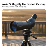 20-60x60 Spotting Large 60mm Objective Lens Variable Power Spotting Crisp Optics High Power Variable Power Monocular for Field Observer S Range