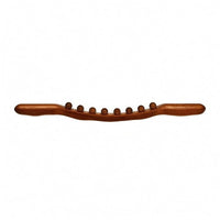 Handheld Wooden Massage Stick Tapered Beaded Massage Stick Polished Physical Wellness Tool Portable