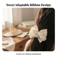 Duckbill Hair Fastener Sweet Look Floral Knot Hairpin Lace Knot Hair Fastener Versatile Cute Design for Girls, Informal Outings