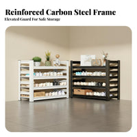 Multi-Layer Shoe Rack Space Saving Entryway Shoe Organizer Rust-Resistant Carbon Steel Storage Rack for Families, Adults, Behind the Door, Hallway