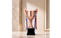 Traditional Trophy Cup with Handles Classic Metal Trophy Cup Stable Tall for Corporate Events