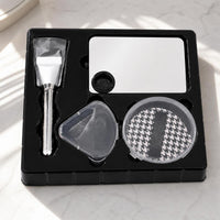 Pineapple Palette Houndstooth Triangle Makeup Sponge and Brush Cleaning Set