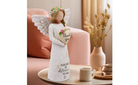 Commemorative Keepsake Appreciation Angel Figurine Hand-Painted Home Decoration Engraved Message for Friends, Teachers, Bookshelf