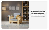New Chinese design Wood Frame Couch Set Small Space suitable Upholstered Sectional Couch clean-lined contemporary Design Living Room Furniture Spacious Seating for Homeowners, Apartment Dwellers, Office Workers, Home, Reception Area