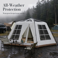 Kailuode Outdoor Automatic Pop-Up Double-Layer Camping Tent for 4-6 People, Waterproof