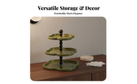 Light Luxury Design Decorative Entryway Tray Easy Reach Multi-Tier Storage Tray Accessible Design for Living Room, Dresser Top